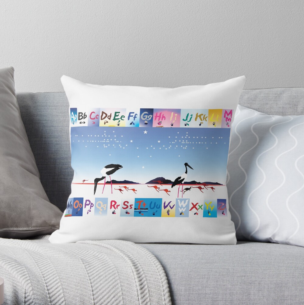 Aussie ABC puzzles & giftware Throw Pillow
