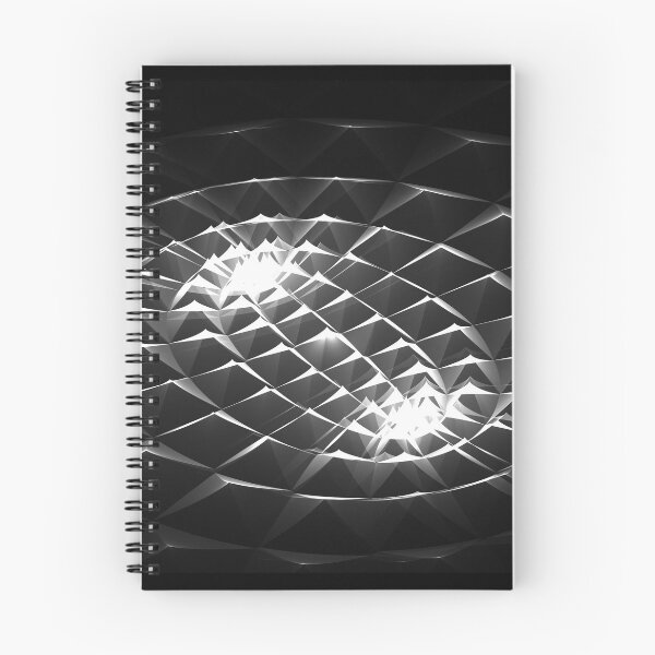 Item preview, Monochrome Abstract Fractal with Bright Lights designed and sold by siwabudda.