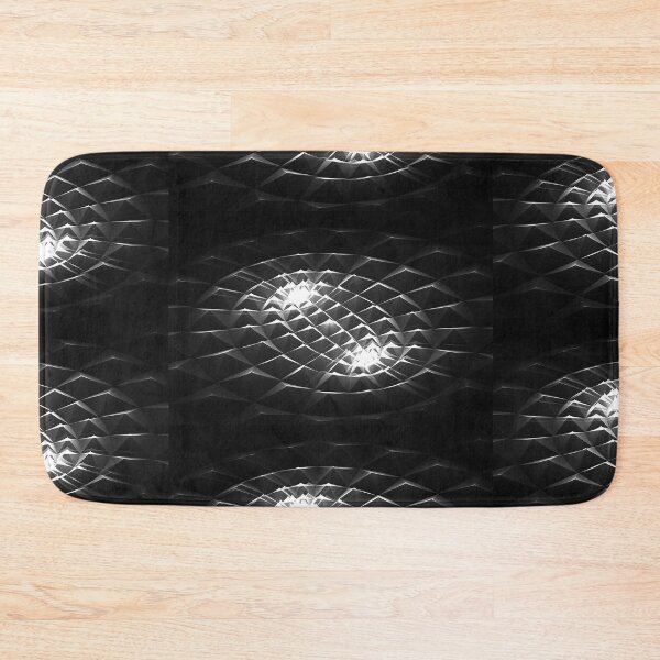 Item preview, Monochrome Abstract Fractal with Bright Lights designed and sold by siwabudda.