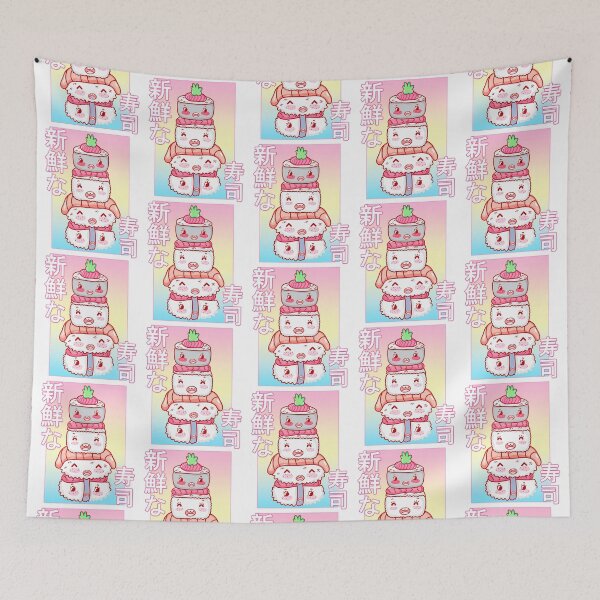 Item preview, Fresh Sushi Kawaii 90s Japanese Retro designed and sold by Meliafroggy.