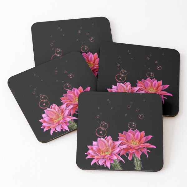 Item preview, Colorful Cactus Flowers with Bubbles designed and sold by HRSCreates.