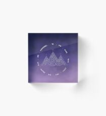 TO THE STARS WHO LISTEN AND THE DREAMS THAT ARE ANSWERED- SARAH J. MAAS Acrylic Block