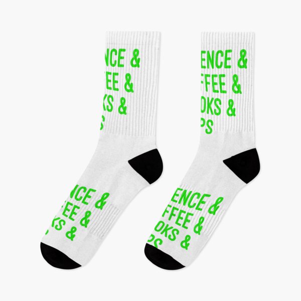 Item preview, Coffee and science and books and naps green font on white background designed and sold by UncleStuScience.
