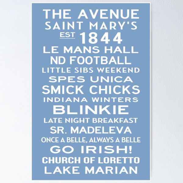Item preview, Saint Mary's College Subway Sign Art White on Blue designed and sold by Subwaysign.