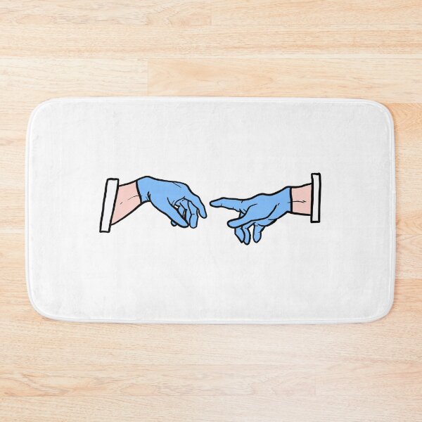 Item preview, Michelangelo: Creation of Adam (Blue Gloves) designed and sold by MedLabVibes.