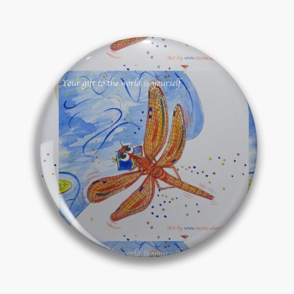 Item preview, YOUR GIFT TO THE WORLD IS YOURSELF- Orange Dragonfly designed and sold by MonicaArtist.
