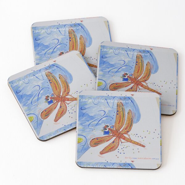 Item preview, YOUR GIFT TO THE WORLD IS YOURSELF- Orange Dragonfly designed and sold by MonicaArtist.