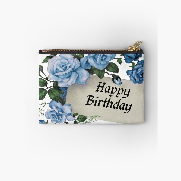 Item preview, Happy Birthday design blue roses designed and sold by HumanwreckageRB.