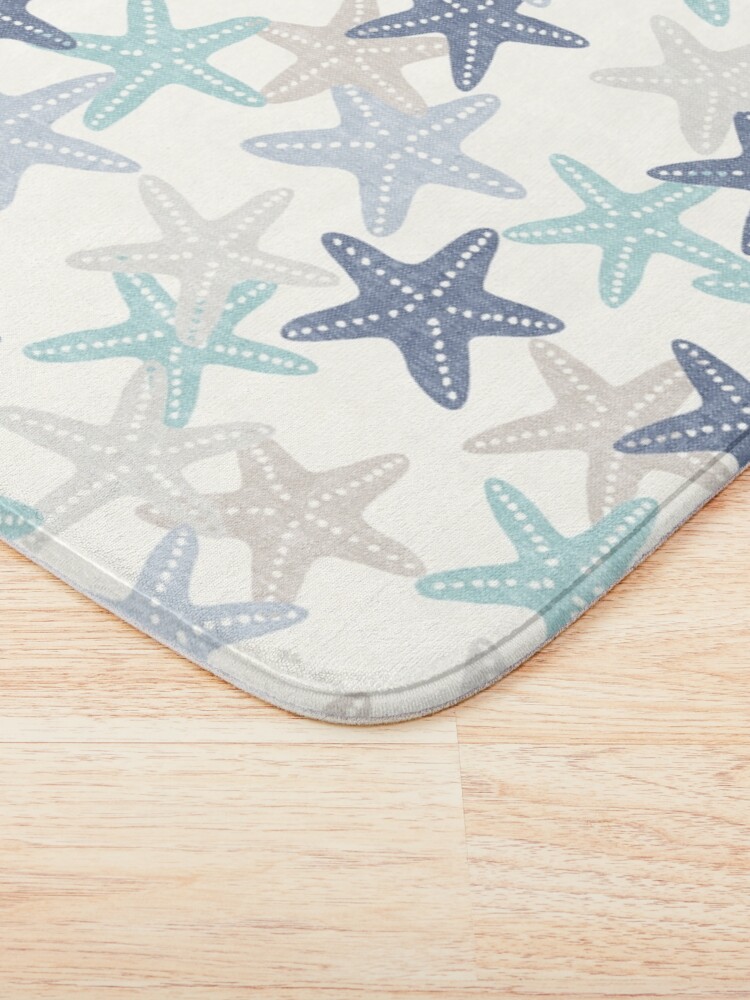 Alternate view of Starfish - beach nautical - costal blue Bath Mat