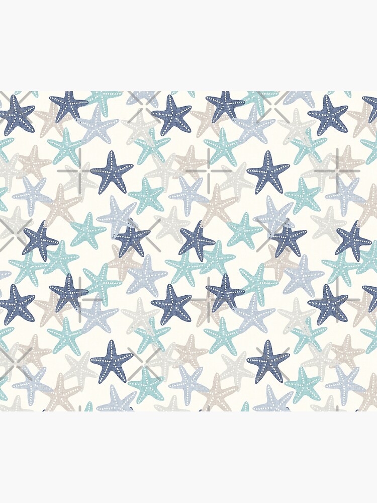 SHUSTARY Beach Theme Large Bath Towels,Coastal Blue Grey Starfish