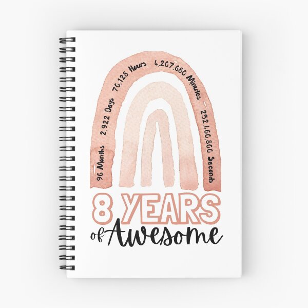 Item preview, 8th birthday, 8 year old birthday girl, 8 years of awesome designed and sold by tresbelleshirts.