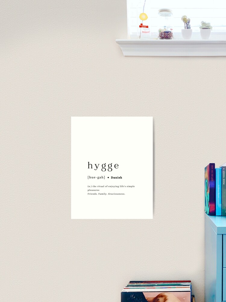 Thumbnail 1 of 3, Art Print, Hygge definition and pronunciation print typography poster designed and sold by craftink.