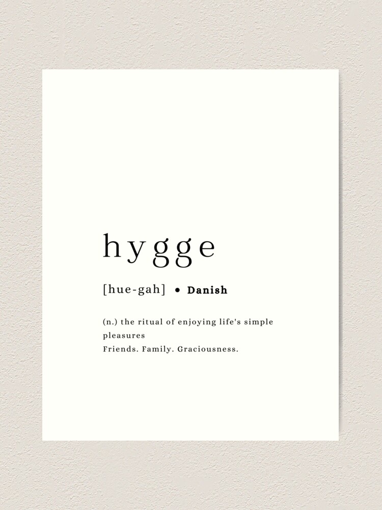 Thumbnail 2 of 3, Art Print, Hygge definition and pronunciation print typography poster designed and sold by craftink.