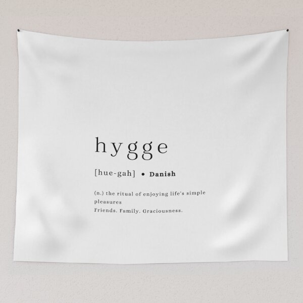 Item preview, Hygge definition and pronunciation print typography poster designed and sold by Inside Head.