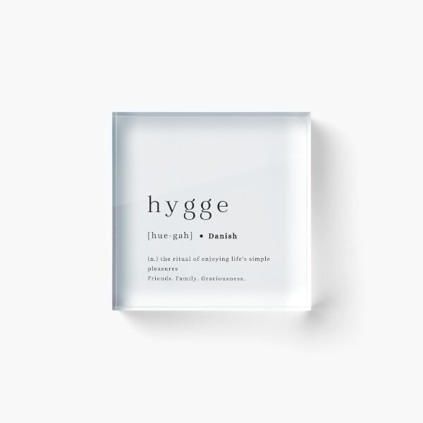 Item preview, Hygge definition and pronunciation print typography poster designed and sold by Inside Head.