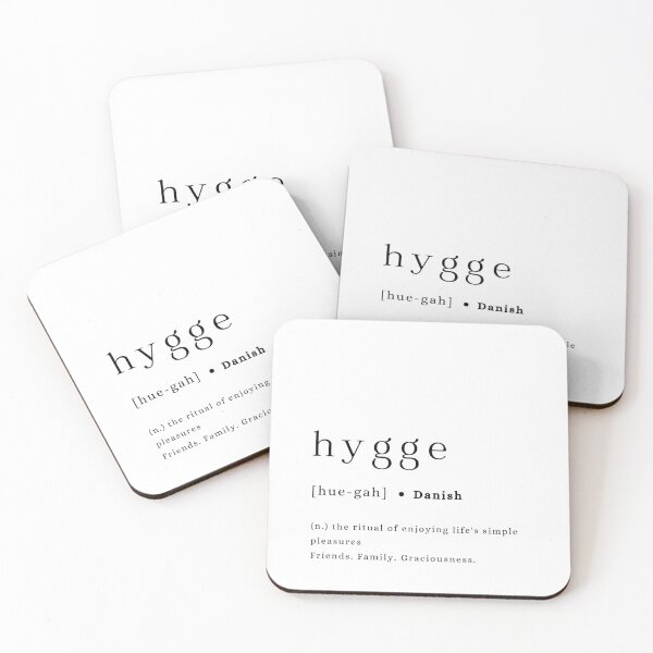 Item preview, Hygge definition and pronunciation print typography poster designed and sold by Inside Head.