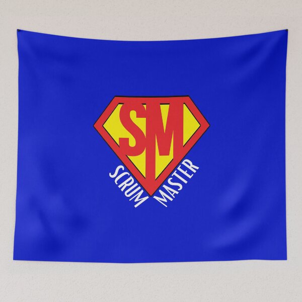 Item preview, Scrum Master super hero logo for scrum and agile consultants designed and sold by 1M4NE.
