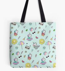 Summer Unicorn Pool Party Tote Bag