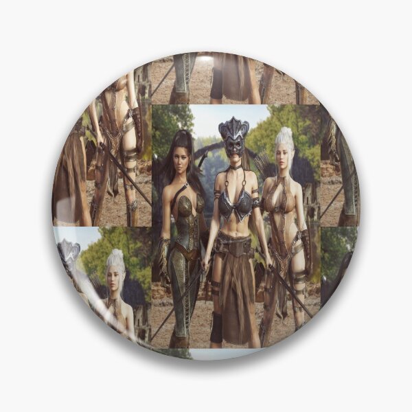 Item preview, Awesome Threesome Amazons Women Warriors Elf Aelfen Swords And Steel designed and sold by 108dragons.