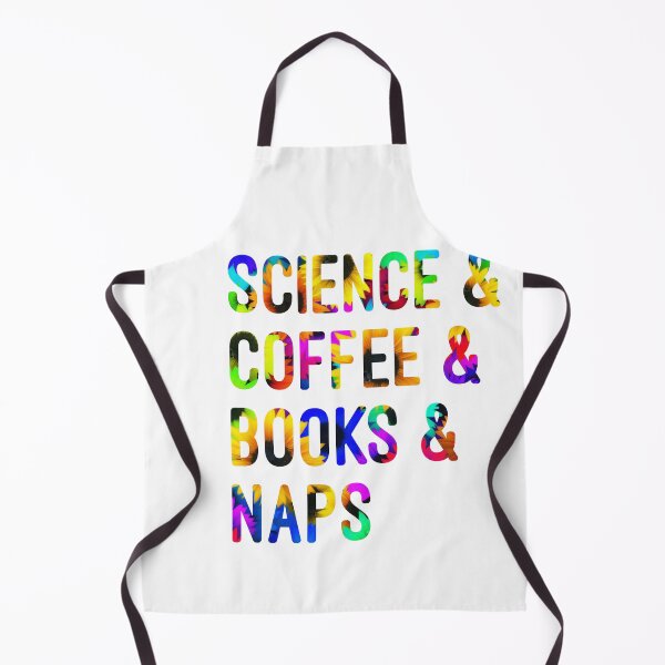 Item preview, Coffee and science and books and naps written in flowers on white background designed and sold by UncleStuScience.