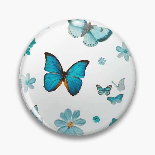 Item preview, paquete de pegatinas de flores azules y mariposas azules designed and sold by monikizz.