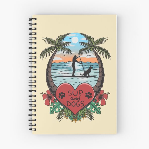 Item preview, Stand Up Paddling Paddler And Dog Floral SUP Art designed and sold by MrEddie10.
