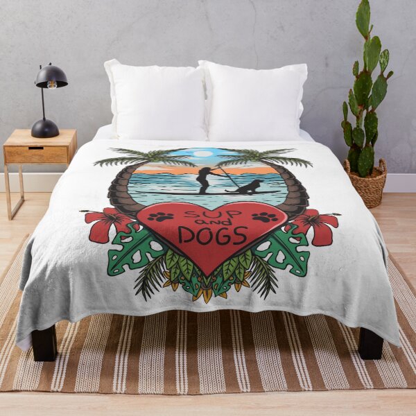 Item preview, Stand Up Paddling Paddler And Dog Floral SUP Art designed and sold by MrEddie10.