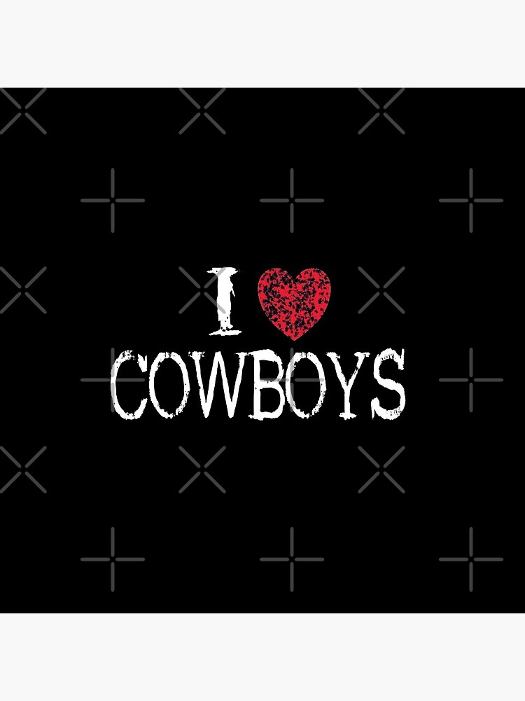 I Love Cowboys. I Heart Cowboys. White Print  Pullover Hoodie for Sale by  luvmhykdesigns