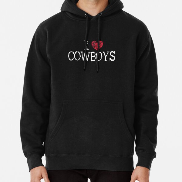 I Love Cowboys. I Heart Cowboys. White Print  Pullover Hoodie for Sale by  luvmhykdesigns