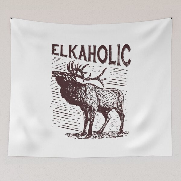 Item preview, Vintage Elkaholic Elk Hunting Retro Aesthetic Streetwear designed and sold by dived.