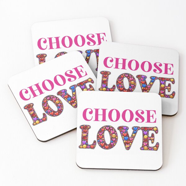 Item preview, Choose Love - Hearts and Emojis designed and sold by ShowMePrints.