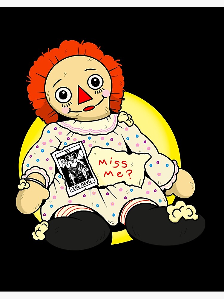 Raggedy an Doli Real Annabelle Antigo Desenho Ilustração Stock