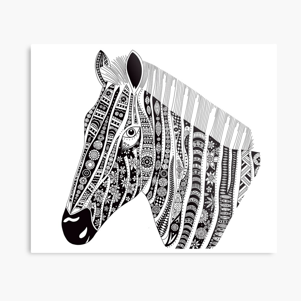 Rainbow Zebra Profile | Art Board Print