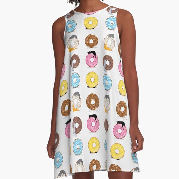 Cats and Doughnuts A-Line Dress