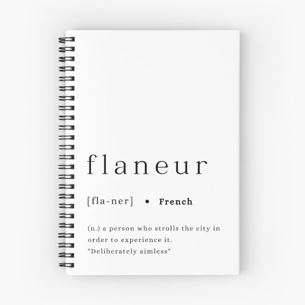 Item preview, Flaneur definition and pronunciation print typography poster  designed and sold by Inside Head.