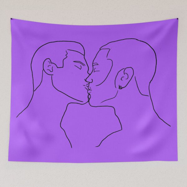 Item preview, Two Men Kissing - Lineart - ❗❗HAPPY PRIDE❗❗ designed and sold by friendofdorthy.
