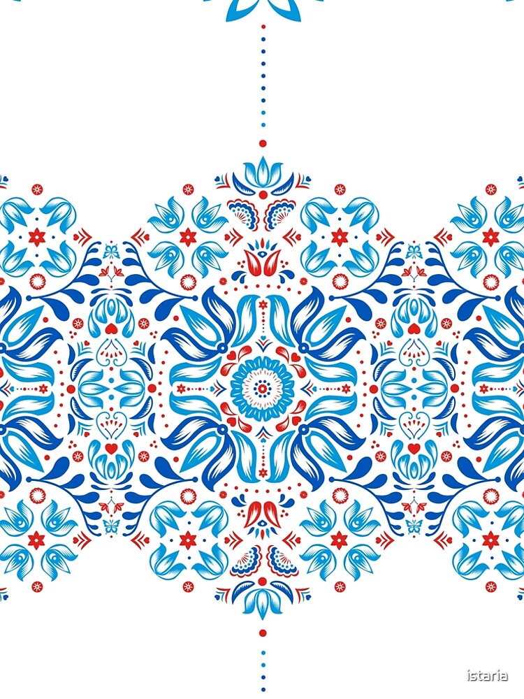 Folk Floral Tale in White by istaria