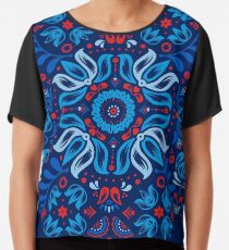 Folk Floral Tale Chiffon Top