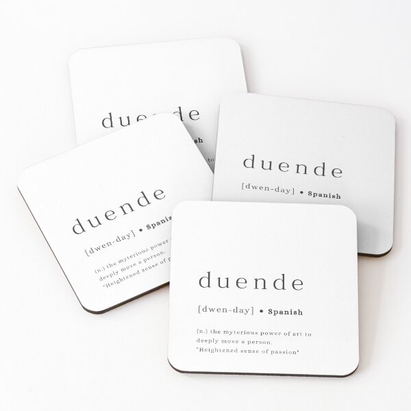 Item preview, Cartel de tipografía impresa con definición y pronunciación de duende. designed and sold by Inside Head.