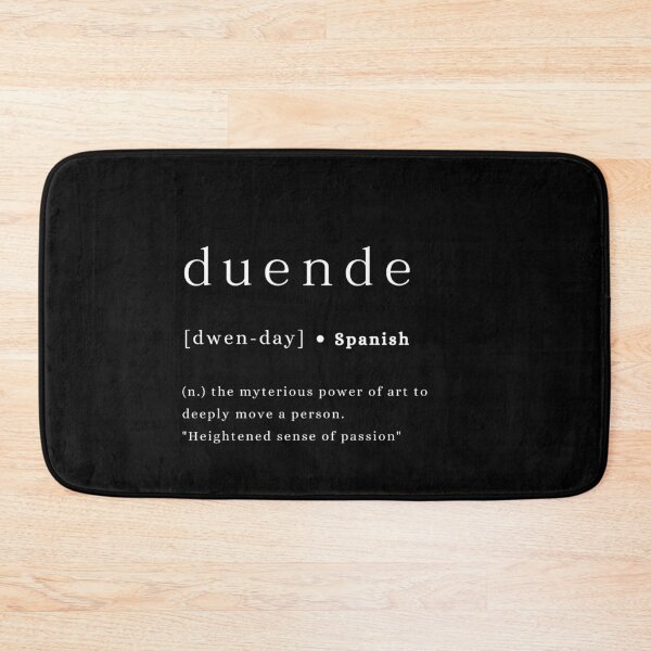 Item preview, Duende definición y pronunciación tipografía impresa cartel fondo negro designed and sold by Inside Head.