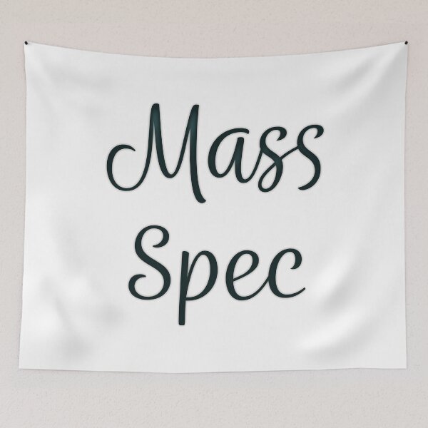 Item preview, Mass Spec - Cyan Cursive designed and sold by Artsy-Chemist.