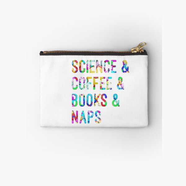 Item preview, Coffee and science and books and naps written in flowers on white background designed and sold by UncleStuScience.