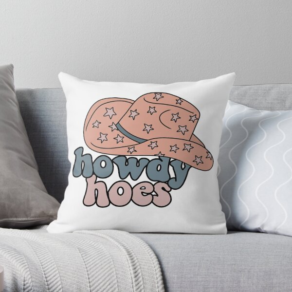 Howdy Vintage Western Clip Art Pillow