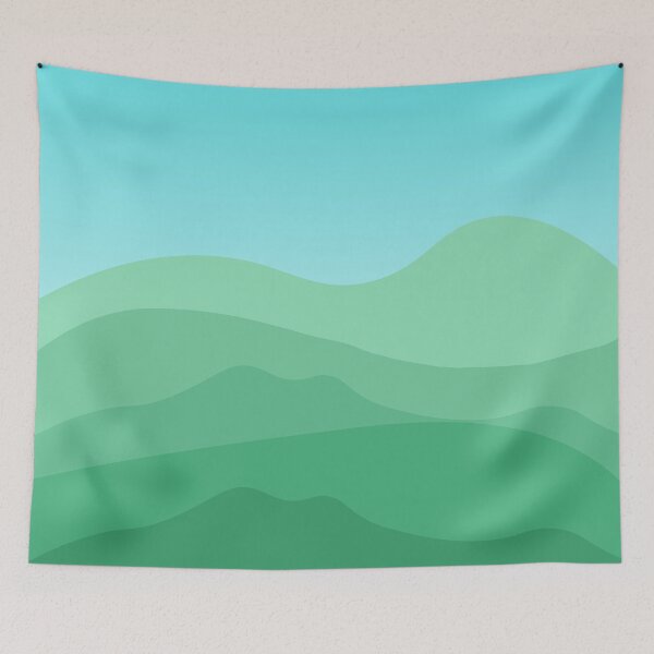 Item preview, 5 Shades of Green Hills in Gradient Blue Sky designed and sold by ShaunSandhu.