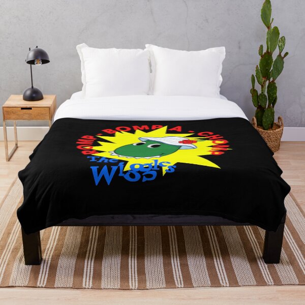 Romp - Bomp A - Chomp - The Wiggles Logo With Cute Dinosaur Head Throw Blanket