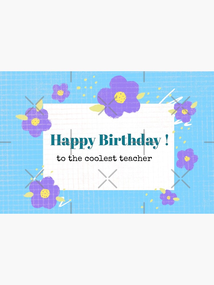 Teacher Birthday Coloring Card, Printable Kids Birthday Card For Teacher, Teacher Keepsake, Kids - View #2