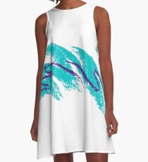 90er Jazz Jazz Cup A-Linien Kleid