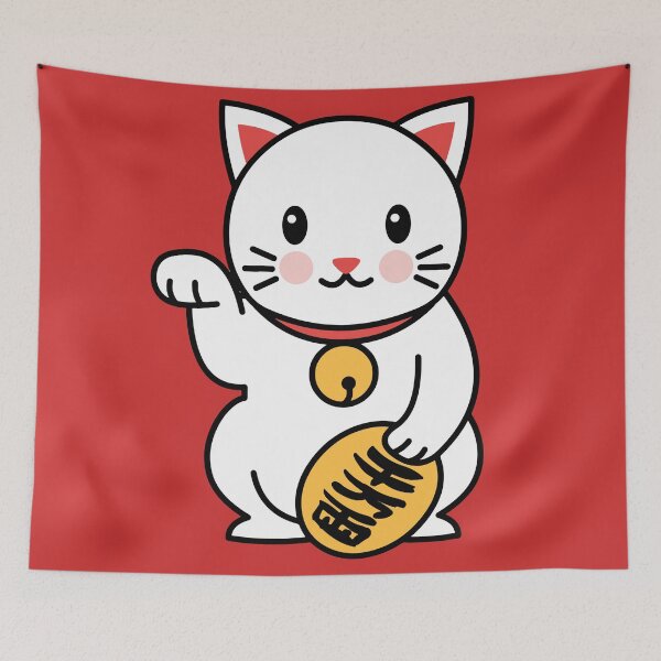 Item preview, Adorable Good Luck Cat Drawing designed and sold by SLAG-Creative.
