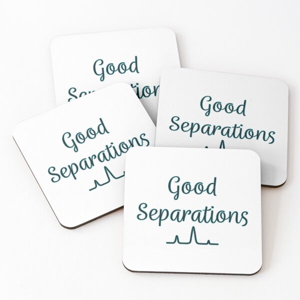 Item preview, Good Separations - Cyan Cursive designed and sold by Artsy-Chemist.
