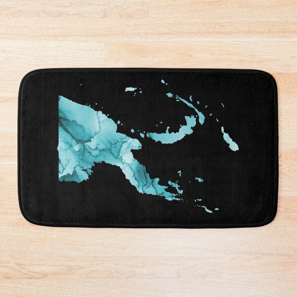 Item preview, Papua New Guinea Map Blue Watercolour designed and sold by PNG-pikinini.